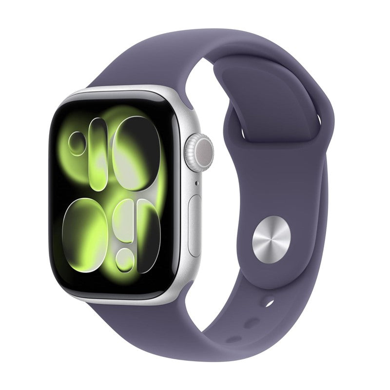 Apple Watch Series 11, 42mm, Silver Aluminium Case, Purple Fog Sport Band, (GPS+Cellular) Apple Watch Series 11, 42mm, Silver Aluminium Case, Purple Fog Sport Band, (GPS+Cellular)